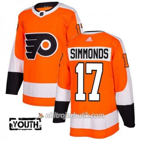 Barn Ishockey Philadelphia Flyers Tröja Wayne Simmonds 17 Adidas 2017-2018 Orange Authentic